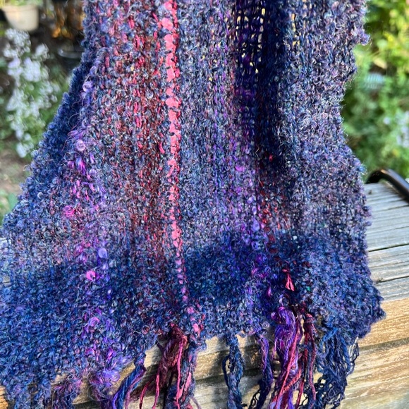 NWT Handmade Wool/Mohair Fringed Scarf Made In Camphill Community Dingle Ireland - Picture 13 of 16